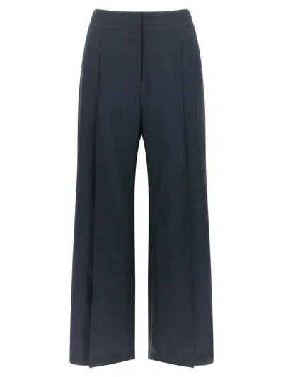 Theory Blue Deep Pleat Pants