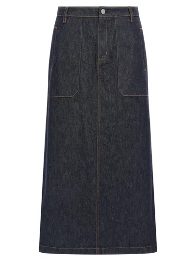 THEORY BLUE DENIM SKIRT