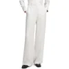 Theory B.mel Houndstooth Check Linen Blend Pants In Platinum Multi
