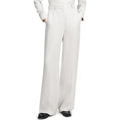 THEORY THEORY B.MEL HOUNDSTOOTH CHECK LINEN BLEND PANTS