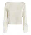 THEORY BOAT-NECK BLOUSE