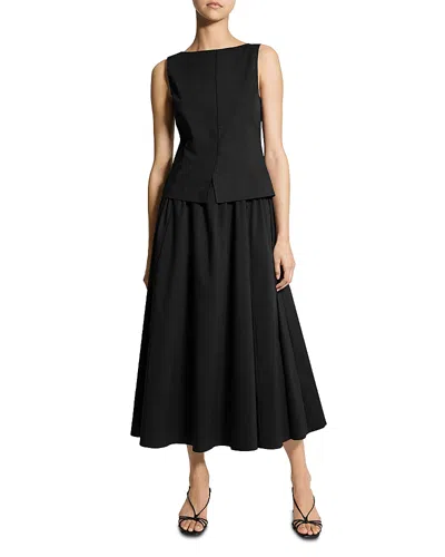 Theory Boat Neck Dress In Black