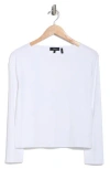 Theory Boat Neck Knit Top In White