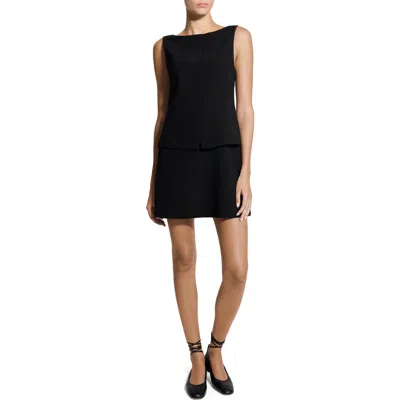 Theory Boat Neck Minidress In Black