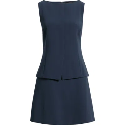 Theory Boat Neck Minidress In Blue