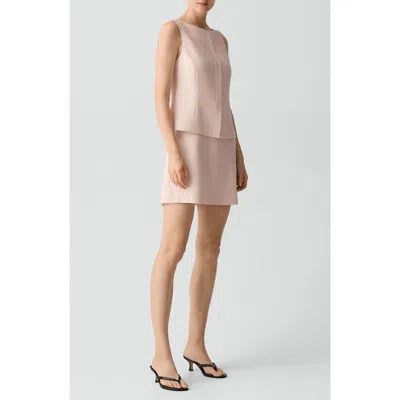 Theory Boat Neck Minidress In Pink