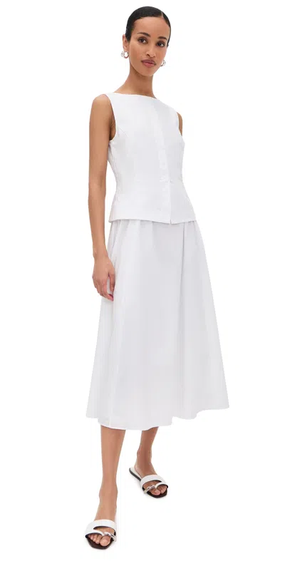 Theory Boat Neck Set Dress White