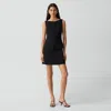 Theory Boatneck Mini Dress In Admiral Crepe In Multi