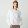 Theory Boatneck Top In Cotton Jersey In White