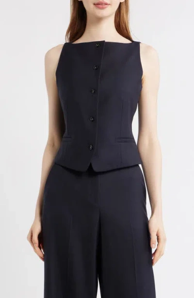 Theory Boatneck Vest In Blue