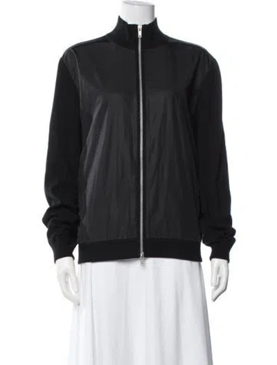 Pre-owned Theory Bomber Jacket In Black/blue