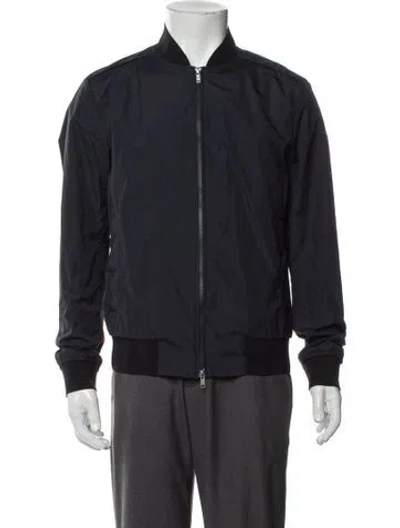 Pre-owned Theory Bomber Jacket In Blue