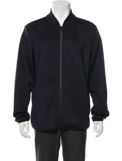 Pre-owned Theory Bomber Jacket In Blue