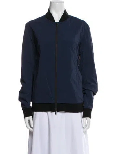 Pre-owned Theory Bomber Jacket In Blue