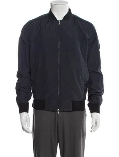 Pre-owned Theory Bomber Jacket In Blue
