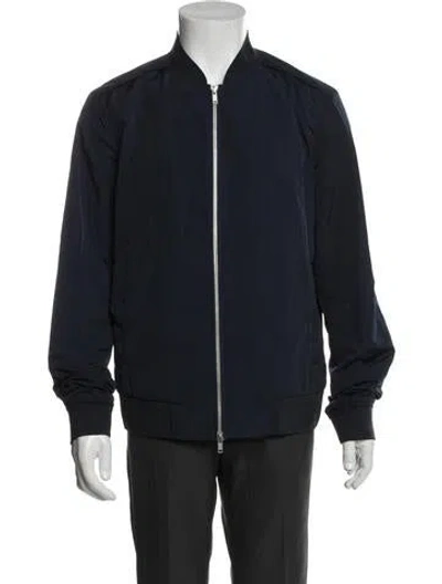 Pre-owned Theory Bomber Jacket In Blue