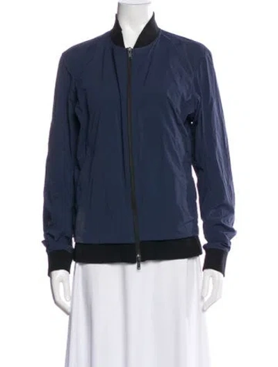 Pre-owned Theory Bomber Jacket In Blue