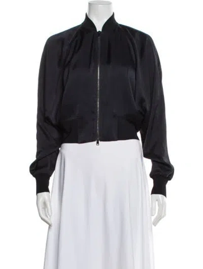 Pre-owned Theory Bomber Jacket In Blue