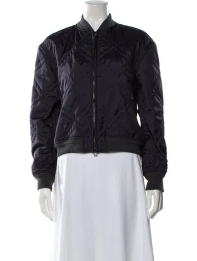 Pre-owned Theory Bomber Jacket In Blue
