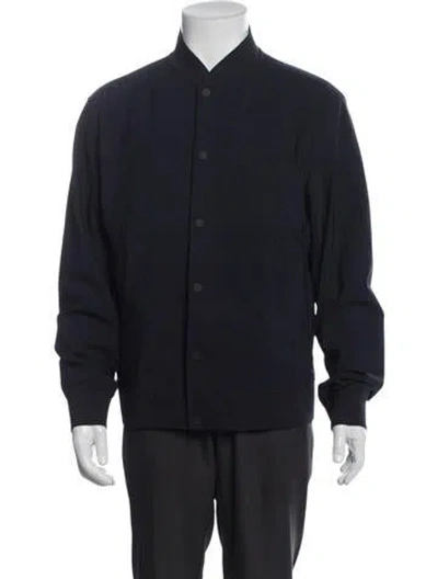 Pre-owned Theory Bomber Jacket In Blue