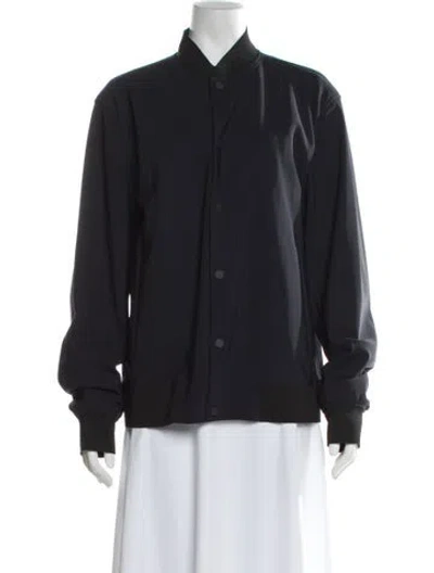 Pre-owned Theory Bomber Jacket In Blue