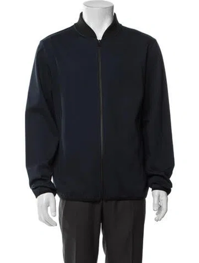 Pre-owned Theory Bomber Jacket In Blue