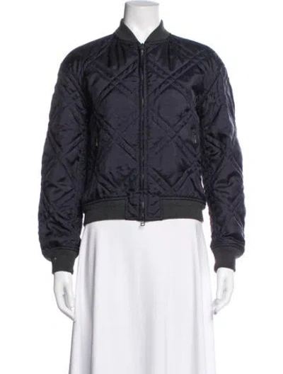 Pre-owned Theory Bomber Jacket In Blue