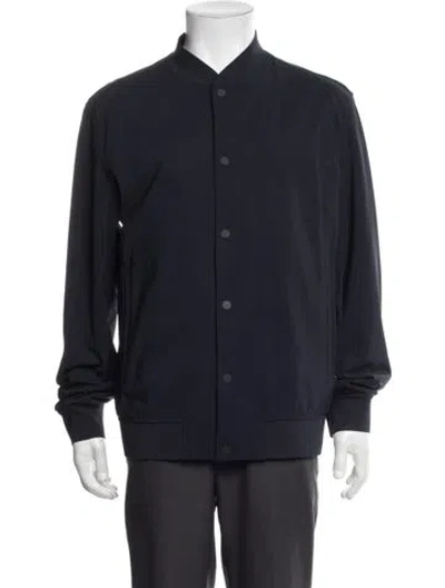 Pre-owned Theory Bomber Jacket In Blue