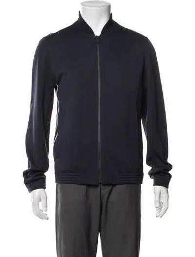 Pre-owned Theory Bomber Jacket In Blue