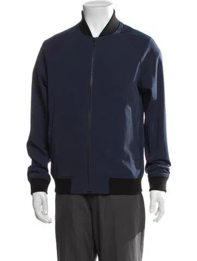 Pre-owned Theory Bomber Jacket In Blue