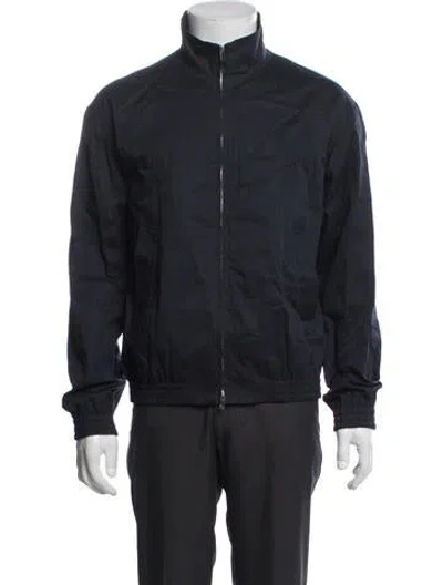 Pre-owned Theory Bomber Jacket In Blue