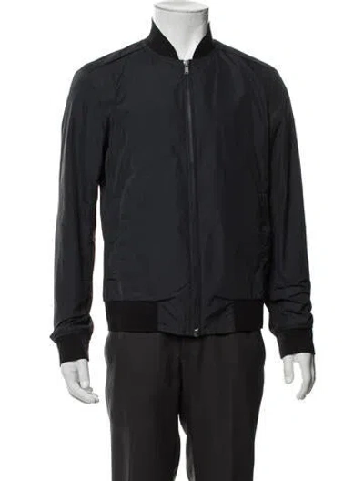 Pre-owned Theory Bomber Jacket In Blue