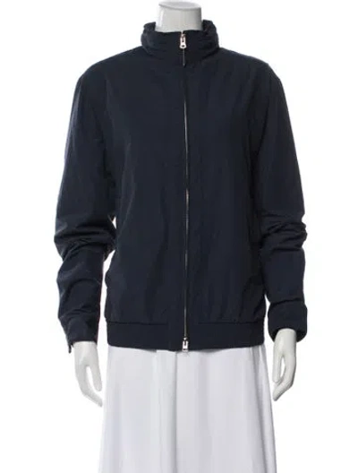 Pre-owned Theory Bomber Jacket In Blue
