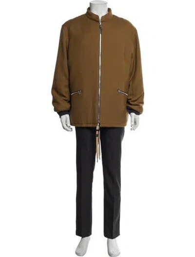 Pre-owned Theory Bomber Jacket In Brown