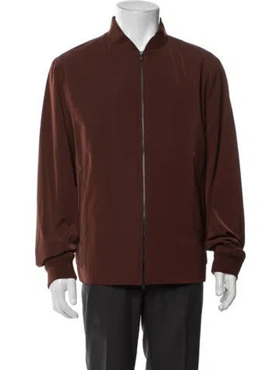 Pre-owned Theory Bomber Jacket In Brown