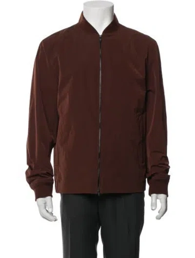 Pre-owned Theory Bomber Jacket In Brown