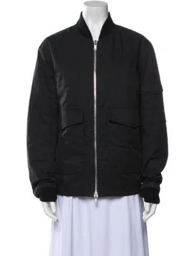 Pre-owned Theory Bomber Jacket In Gray