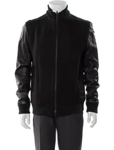 Pre-owned Theory Bomber Jacket In Gray