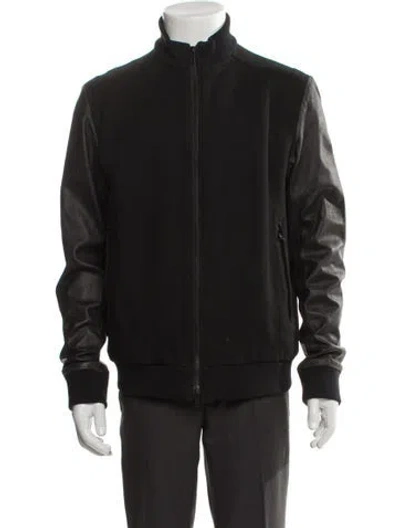 Pre-owned Theory Bomber Jacket In Gray