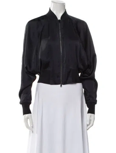 Pre-owned Theory Bomber Jacket In Gray