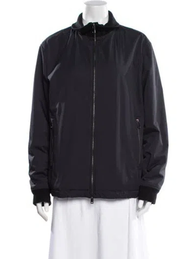 Pre-owned Theory Bomber Jacket In Gray