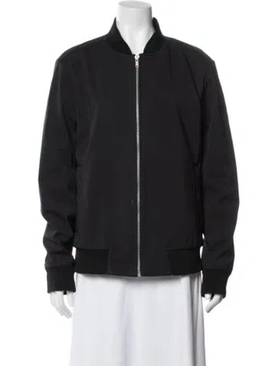 Pre-owned Theory Bomber Jacket In Gray