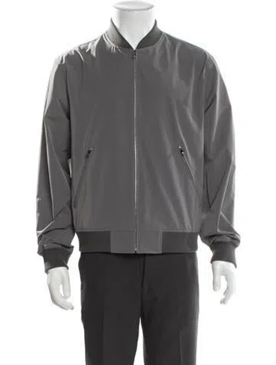 Pre-owned Theory Bomber Jacket In Gray