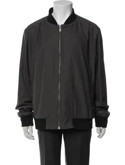 Pre-owned Theory Bomber Jacket In Gray