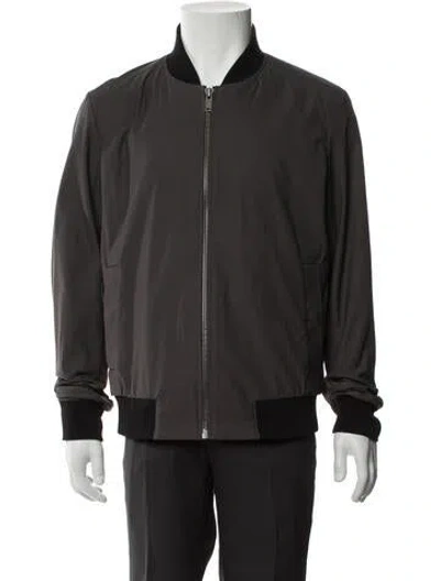 Pre-owned Theory Bomber Jacket In Green