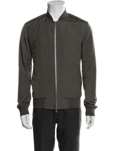 Pre-owned Theory Bomber Jacket In Green