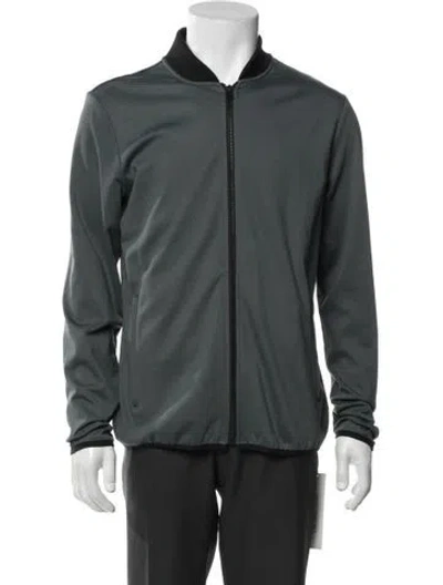 Pre-owned Theory Bomber Jacket In Green