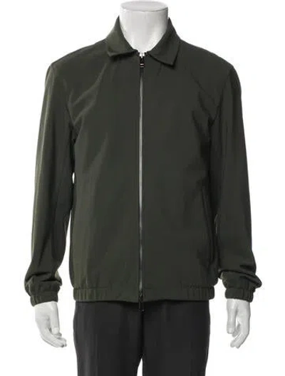Pre-owned Theory Bomber Jacket In Green