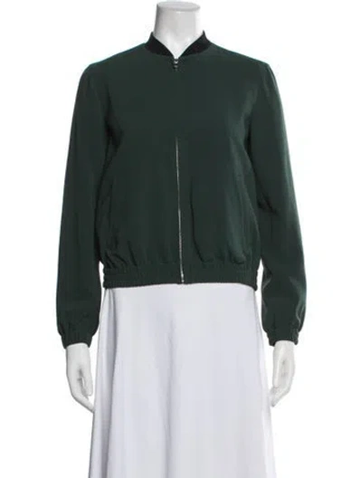 Pre-owned Theory Bomber Jacket In Green