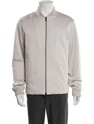 Pre-owned Theory Bomber Jacket In Grey
